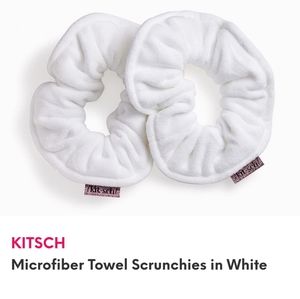 KITSCH Microfiber Towel Scrunchies in White
